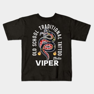 OLD SCHOOL TRADITIONAL TATTOO SNEAK VIPER Kids T-Shirt